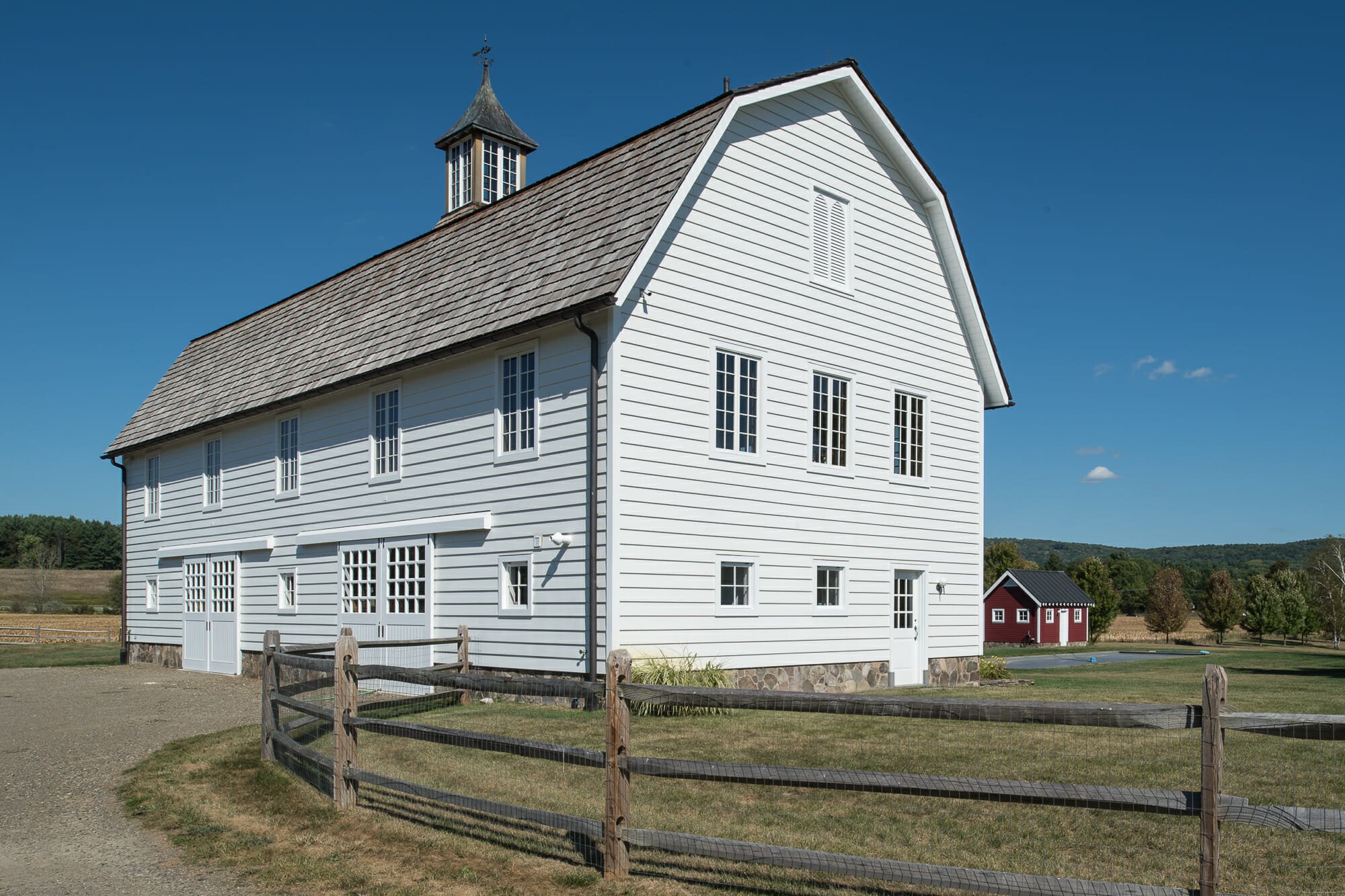 Exterior of Gambrel style Barn Eberhart Barn in Upstate NY