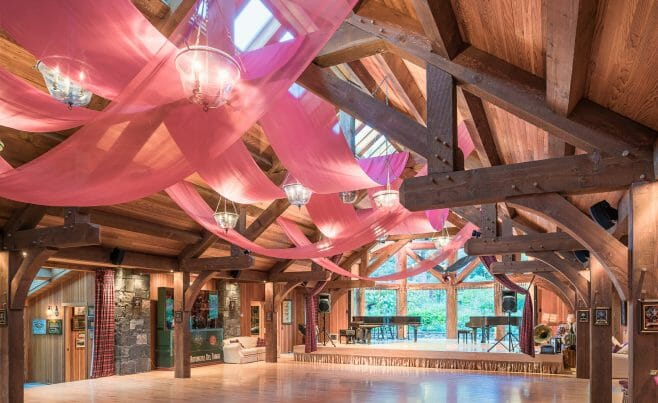 Trusses in a Dance Hall In VT