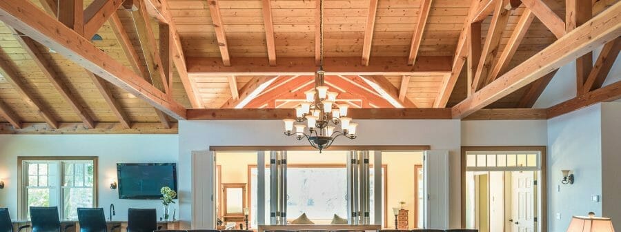 Trusses and Exposed Beams in Wakenah Great Room