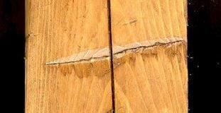 Example of a Check or long crack in a beam