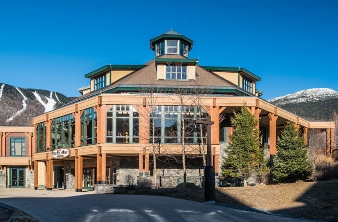 Heavy Timber Octagon Timber Frame Ski Lodge