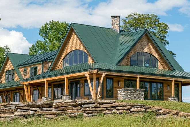 Award-winning Post and Beam Home with Porch in Vermont