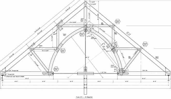 Plans for Trusses in the church of the immaculate conception