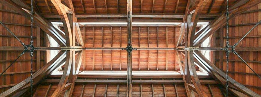 Interior of the ceiling of the Hamanasi Resort and Hotel in Belize