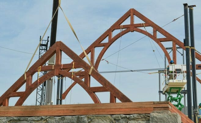 St. Michael's Church Timber Truss Raising