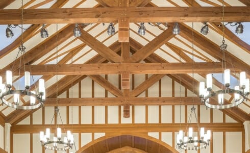 Trusses inside the Hackley School in Tarrytown, NY