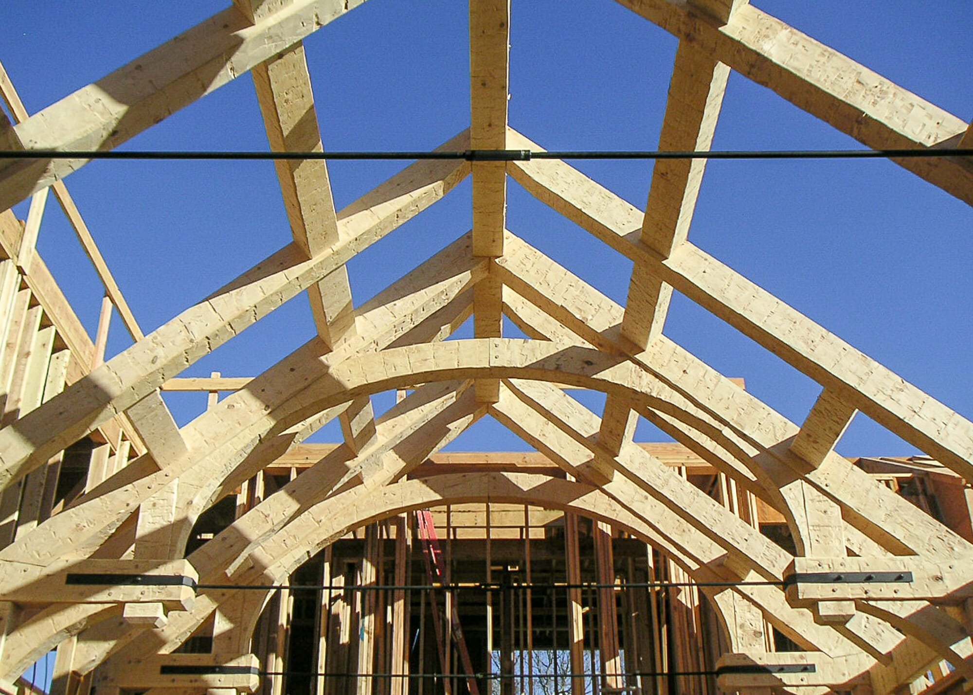Rough Hewn Timber Trusses