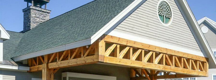 Timber Post and Beam Porte Cochere