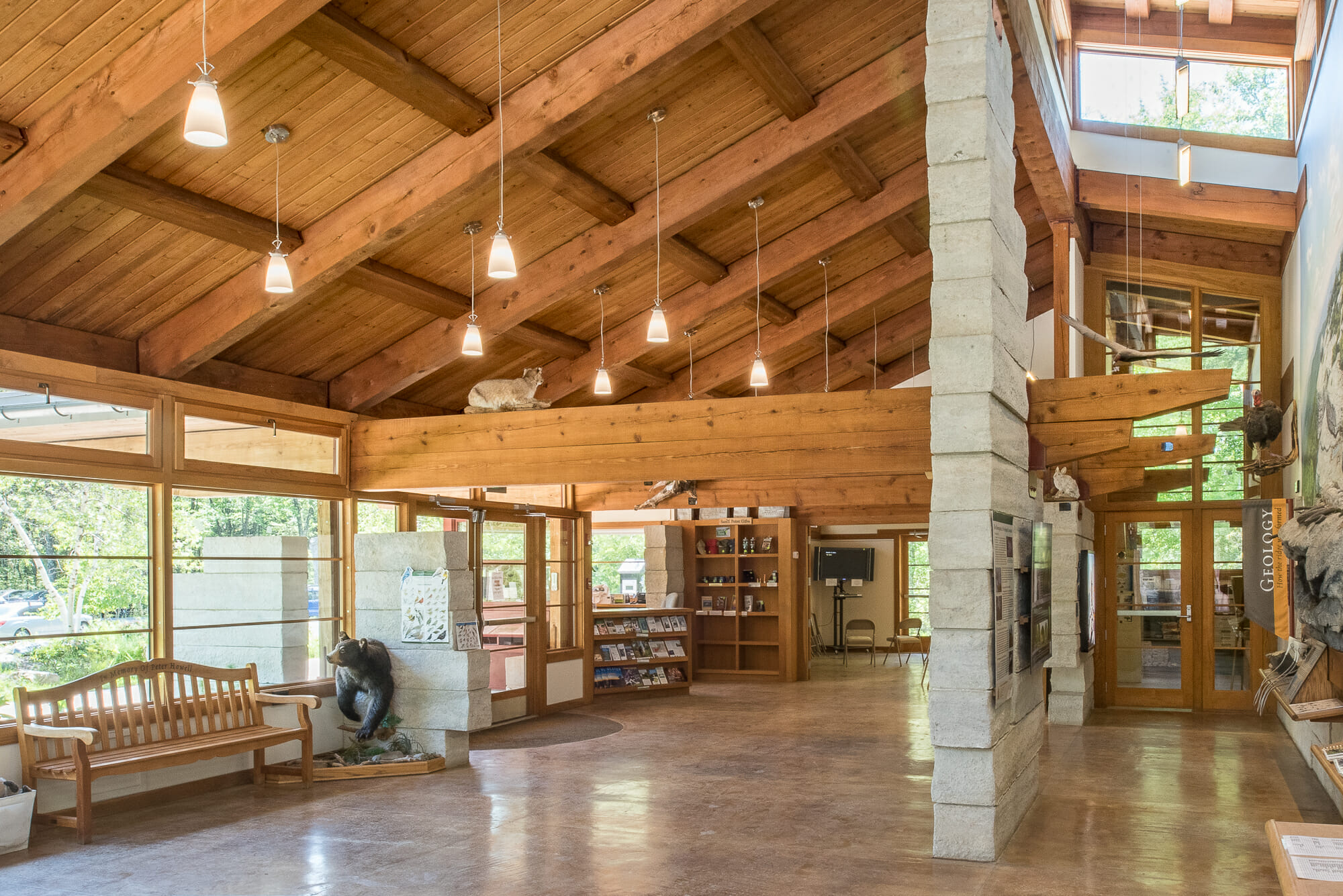 Interior of Sam's Point Park Visitor Center