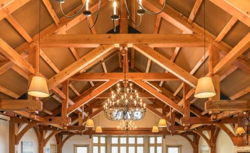 Modified Hammer Beam Trusses in the Trapp Family Lodge in Vermont