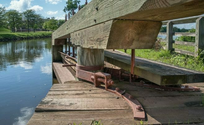 The D & R Canal restoration project in NJ with Southern Yellow Pine timbers