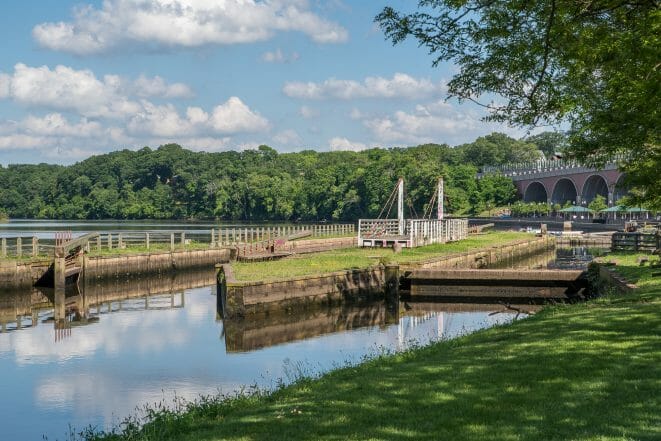 The D & R Canal restoration project in NJ with Southern Yellow Pine timbers