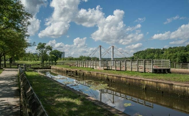 The D & R Canal restoration project in NJ with Southern Yellow Pine timbers