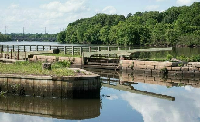 The D & R Canal restoration project in NJ with Southern Yellow Pine timbers