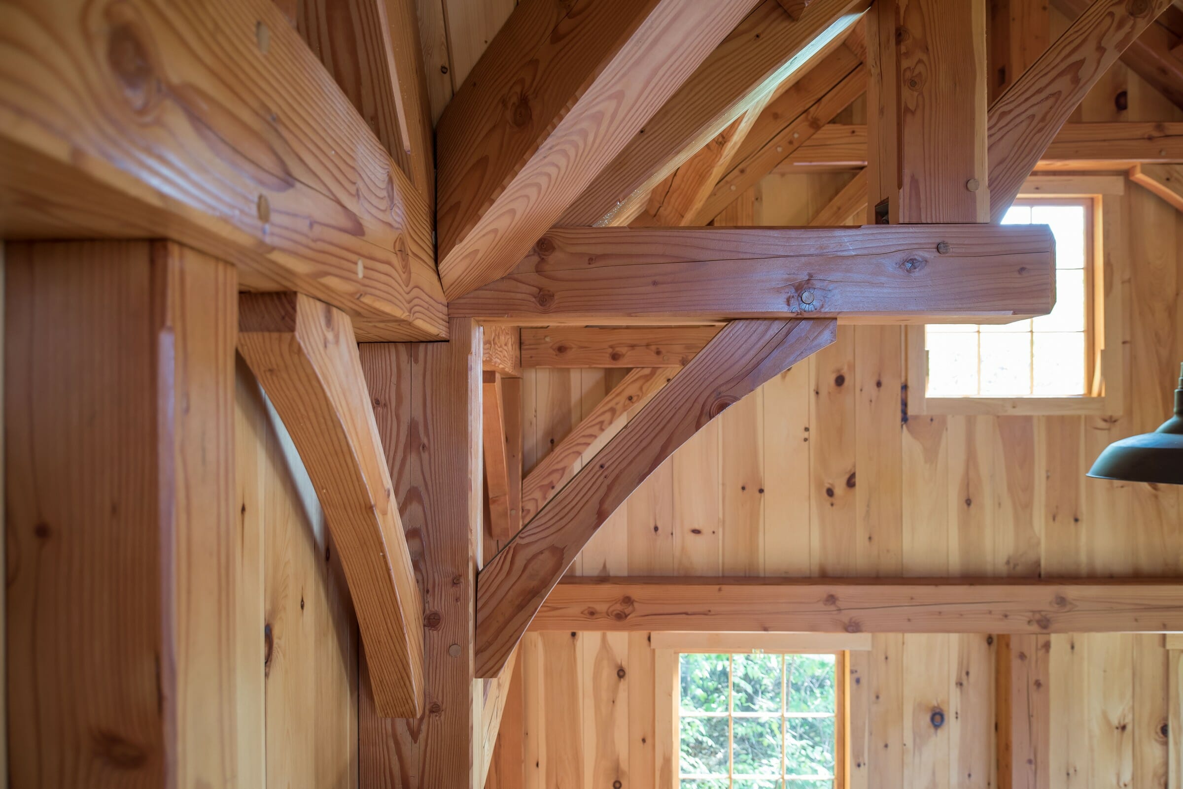 Ox Hill Barn in Vermont Fabricated from Glulam and Douglas Fir.