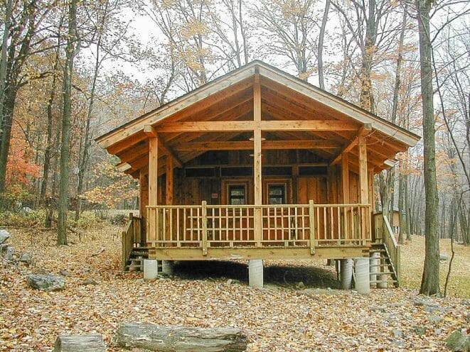 Post and Beam Camper Cabin in Upstate NY