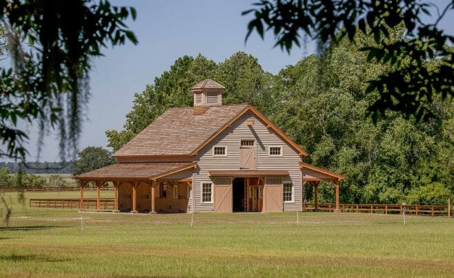 Horse barn timber framed