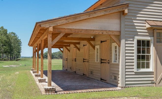 carolina horse barn: handcrafted timber stable