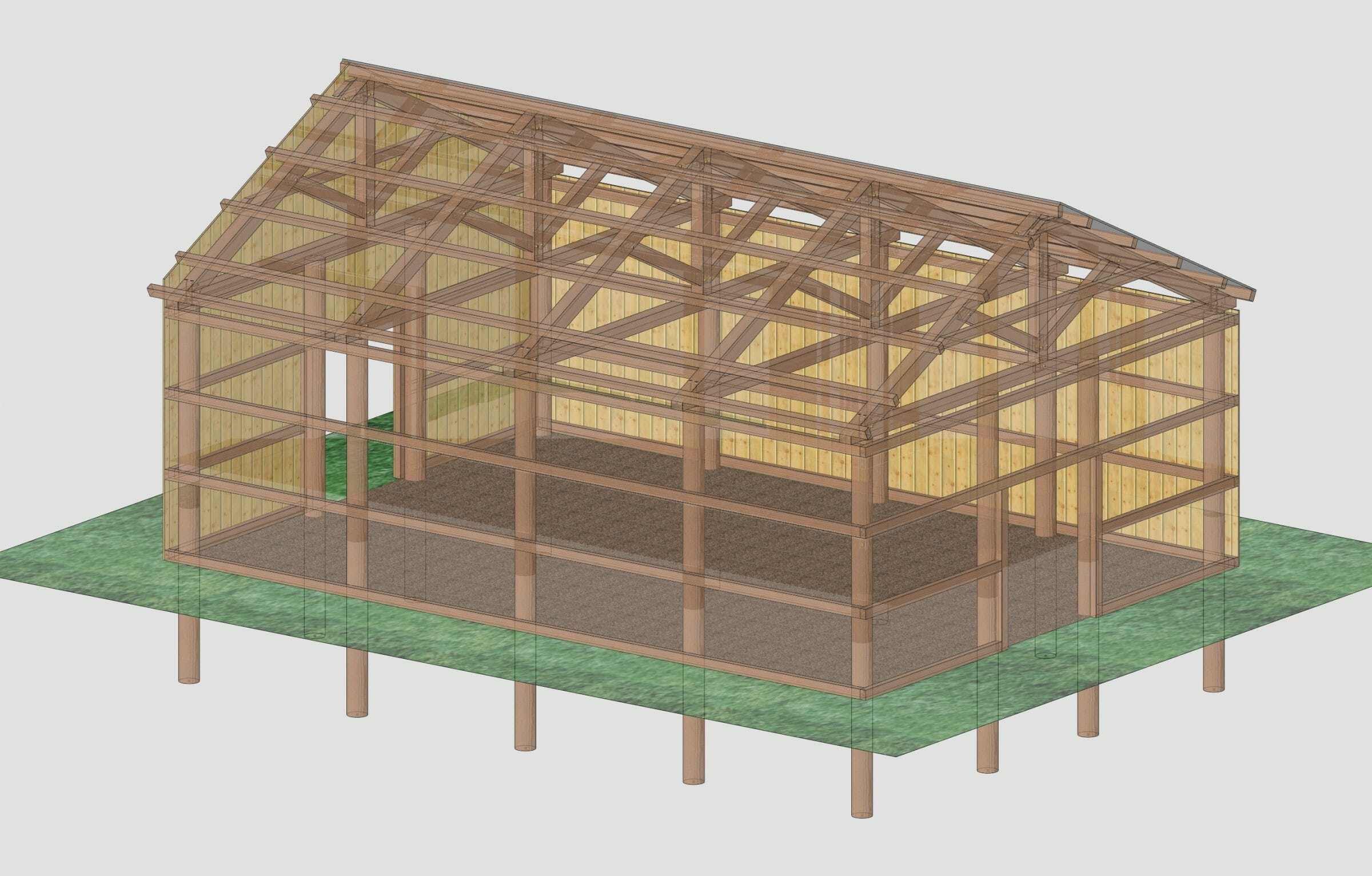 3D Model of a Pole Barn