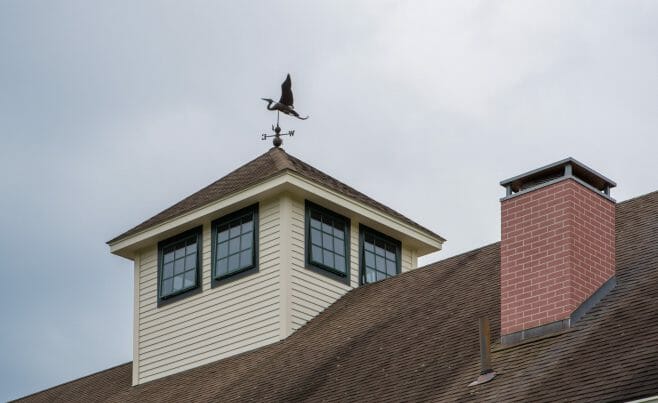 Exterior of Brigham Hill Barn in MA