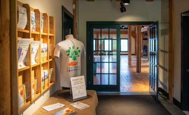 Entry to the Brigham Hill Barn in Massachusetts