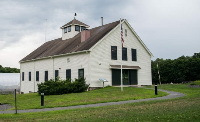 Exterior of Brigham Hill Barn in MA