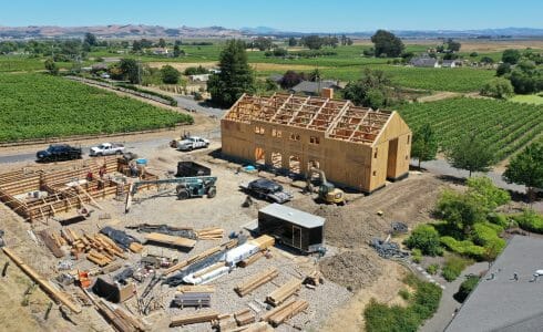 Paul Barn Napa California Barn and Recreation Center Construction Progress