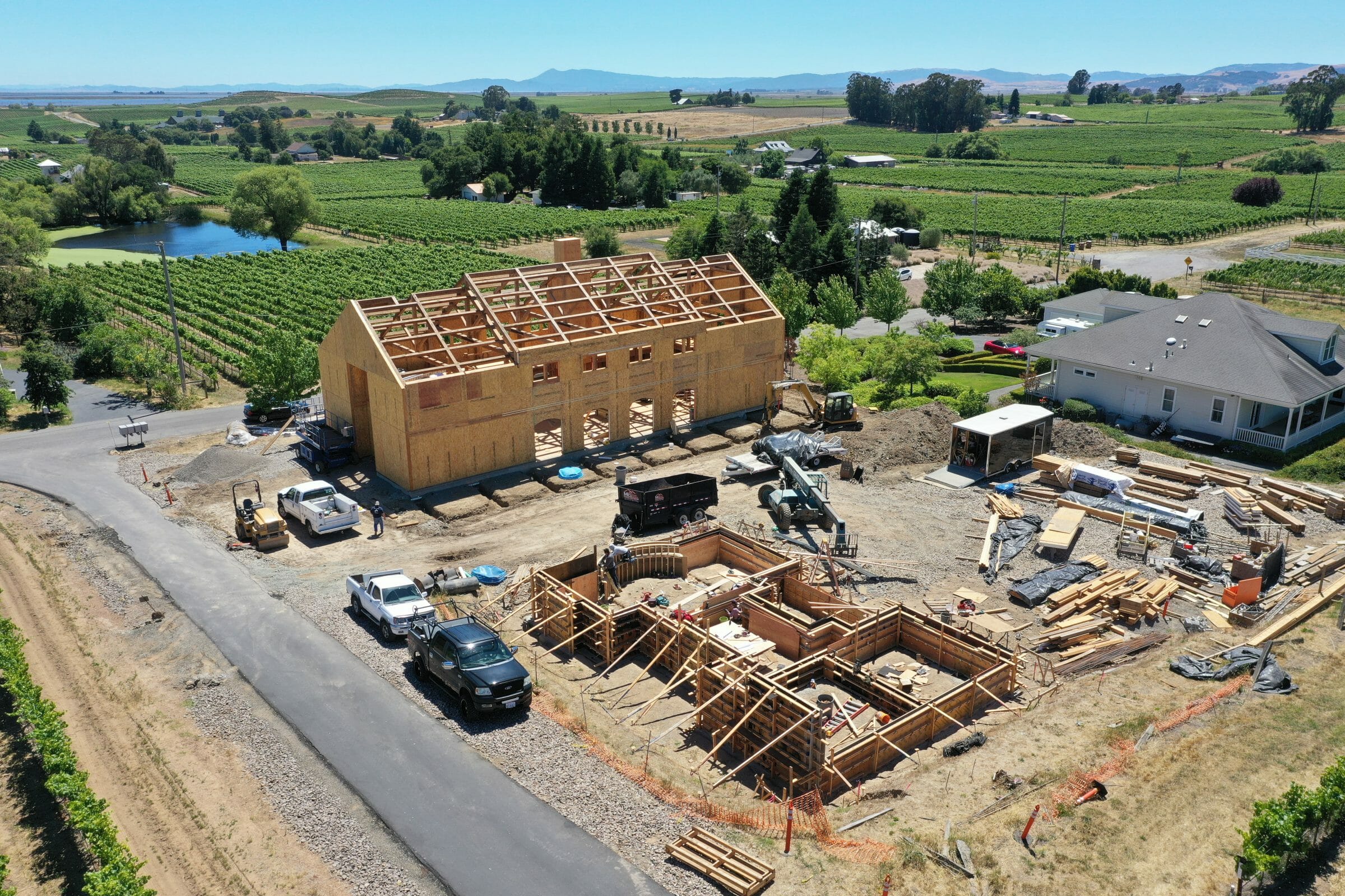 Paul Barn Napa California Barn and Recreation Center Construction Progress