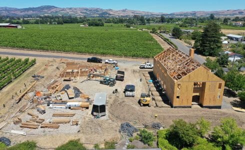 Paul Barn Napa California Barn and Recreation Center Construction Progress
