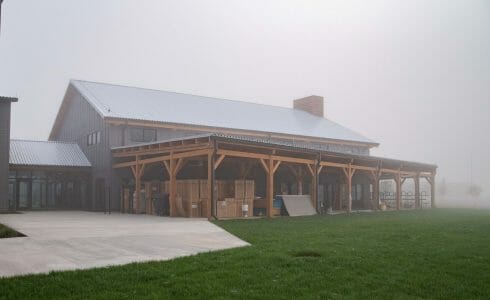 Timber frame pavilion at the Bechtel Summit in West Virginia home of the National BSA Jamboree, leadership training, and Adventure Camp.