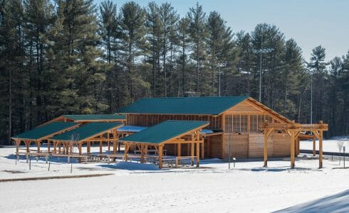 Camp Foster is a youth camp operated by the Boys and Girls Club of Manchester, NH and features a family hall, pavilions, and a pool house.