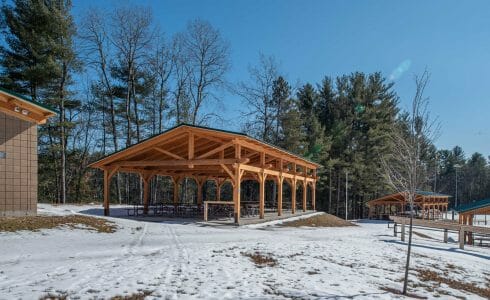 Camp Foster is a youth camp operated by the Boys and Girls Club of Manchester, NH and features a family hall, pavilions, and a pool house.