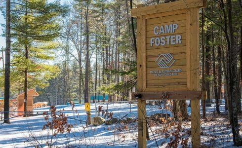 Camp Foster is a youth camp operated by the Boys and Girls Club of Manchester, NH and features a family hall, pavilions, and a pool house.
