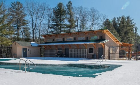 Camp Foster is a youth camp operated by the Boys and Girls Club of Manchester, NH and features a family hall, pavilions, and a pool house.