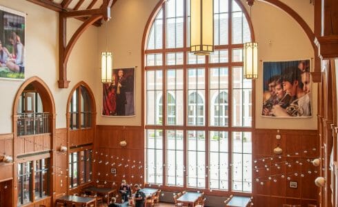 Heavy Timber Trusses in the Grove City College Student Center in PA