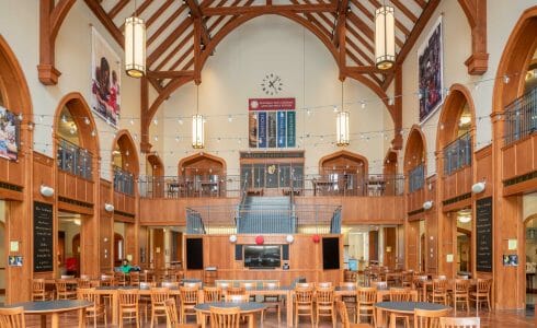 Heavy Timber Trusses in the Grove City College Student Center in PA