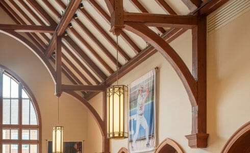 Heavy Timber Trusses in the Grove City College Student Center in PA