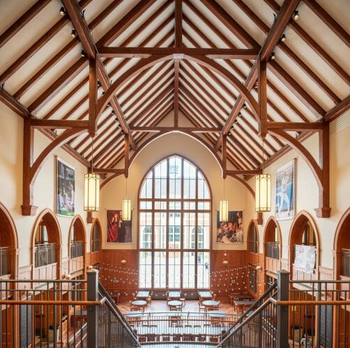 Heavy Timber Trusses in the Grove City College Student Center in PA