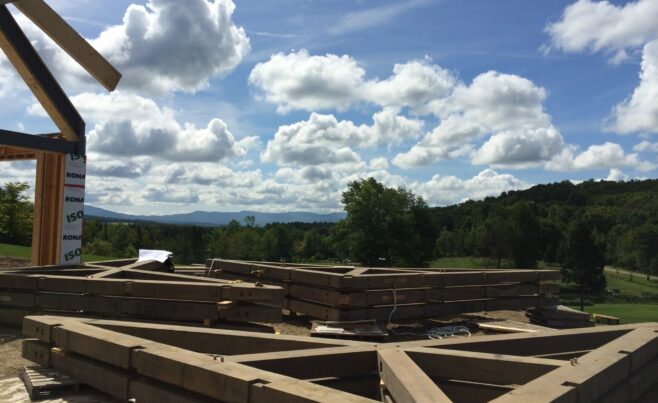 Iron Hill Scissor Truss Residence in White Oak