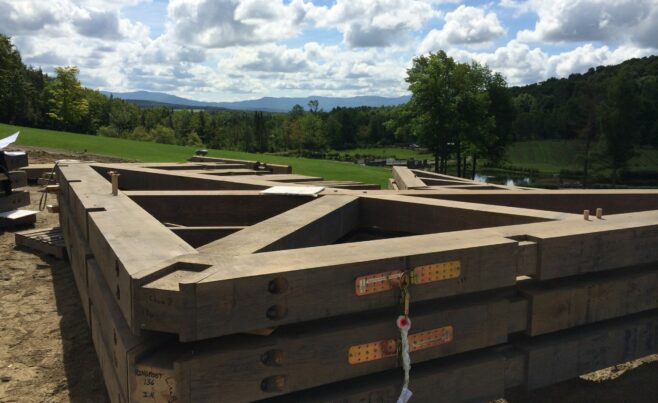 Iron Hill Scissor Truss Residence in White Oak