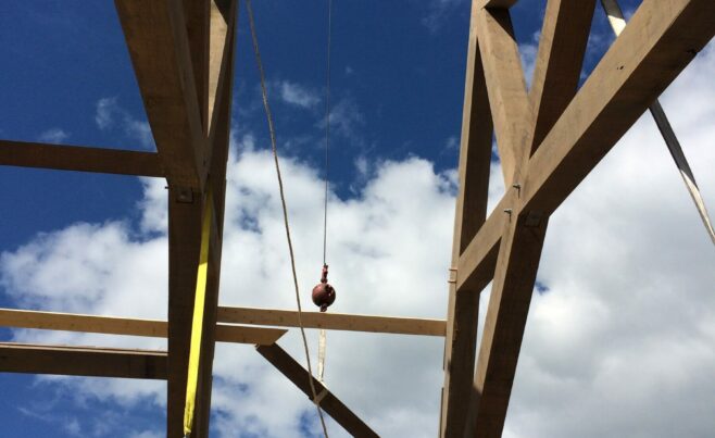 Iron Hill Scissor Truss Residence in White Oak