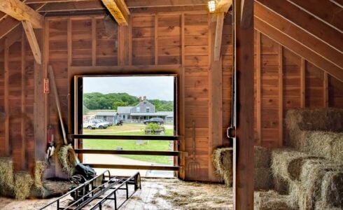Osprey Horse Barn Weathered Cedar Siding on Martha's Vineyard