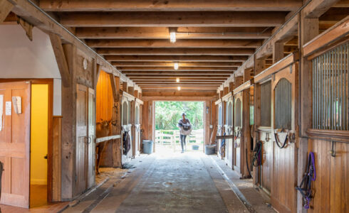 Osprey Horse Barn Weathered Cedar Siding on Martha's Vineyard