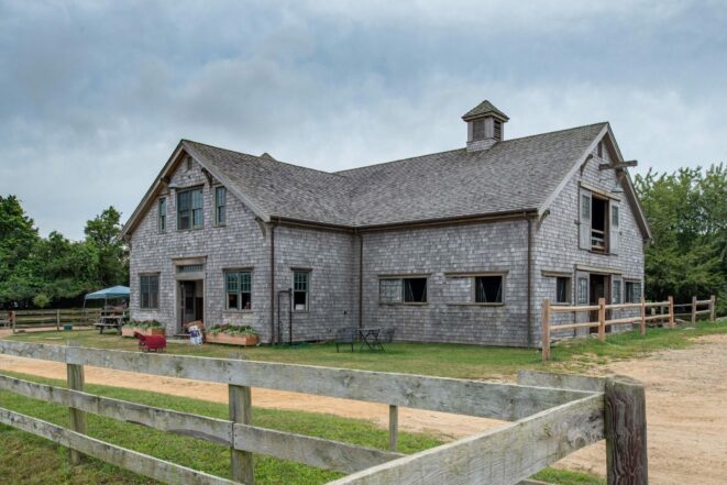 Osprey Horse Barn Weathered Cedar Siding on Martha's Vineyard