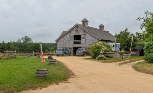 Osprey Horse Barn Weathered Cedar Siding on Martha's Vineyard