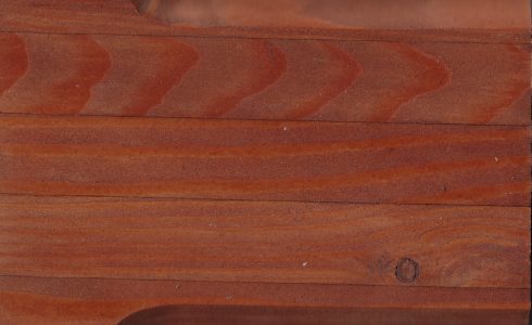 Glulam stained with Mad River Mahogany