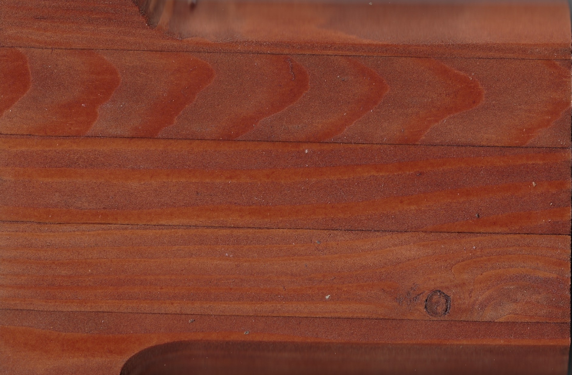 Glulam stained with Mad River Mahogany