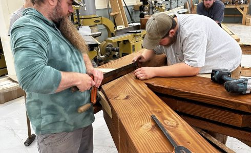 Fitting the Steel and The Posts in a Heavy Timber Truss
