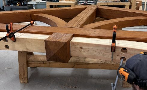 Fitting Arches on a Heavy Timber Truss