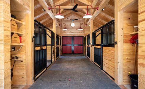 Post and Beam Horse Barn Storage Closets